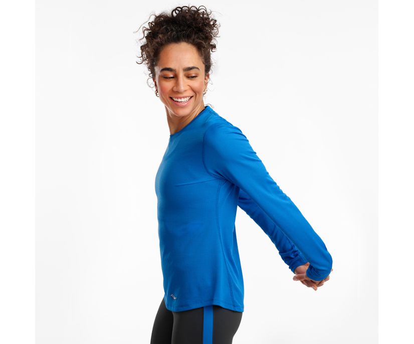 Saucony Stopwatch Long Sleeve Women's Shirts Blue | AU 296PJJQ